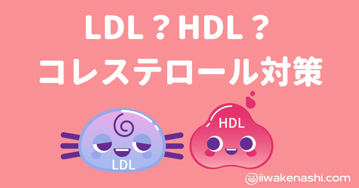LDLとHDLのイラストとタイトル