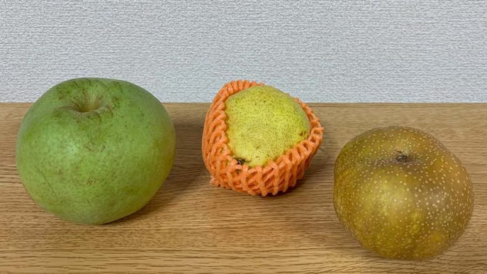 ３種類の梨の写真